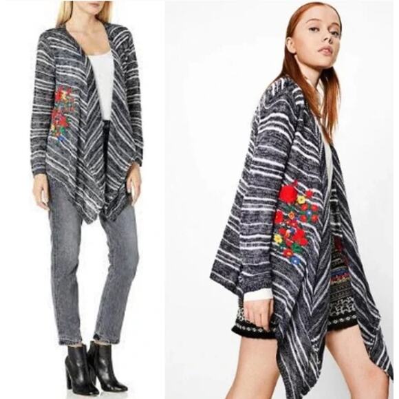 Desigual  Patricia Lightweight Floral Embroidered Cardigan Sweater Women's XL - Picture 1 of 8